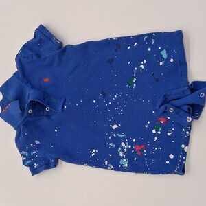 Polo by Ralph Lauren Kids Blue Splatter Polo